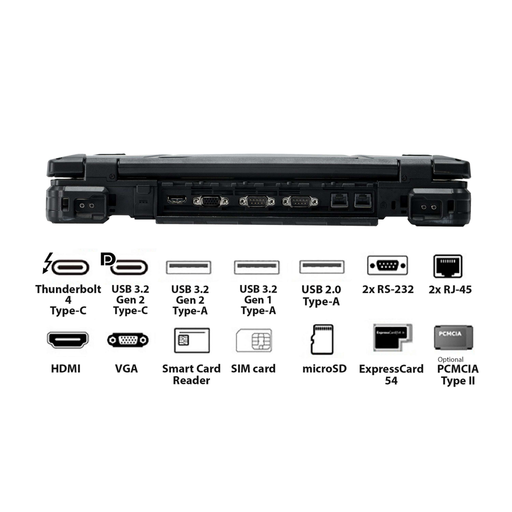 Ноутбук Durabook Durabook Z14I (Z4E2C3DE3BBX) - 3