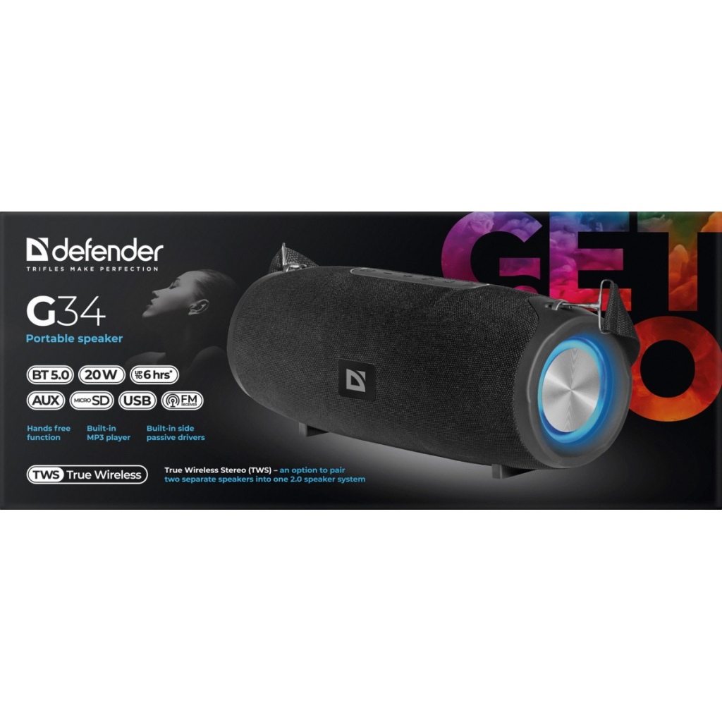 Акустическая система Defender G34 20Вт Black (65134) - 8