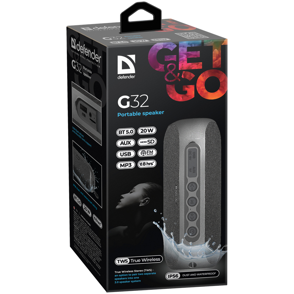 Акустическая система Defender G32 20Вт Black (65232) - 2