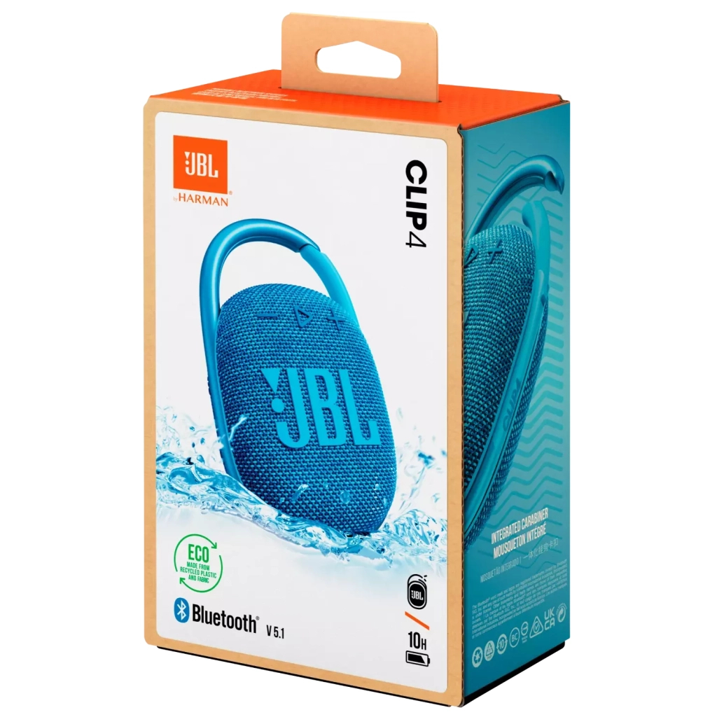 Акустическая система JBL Clip 4 Eco Blue (JBLCLIP4ECOBLU) - 8