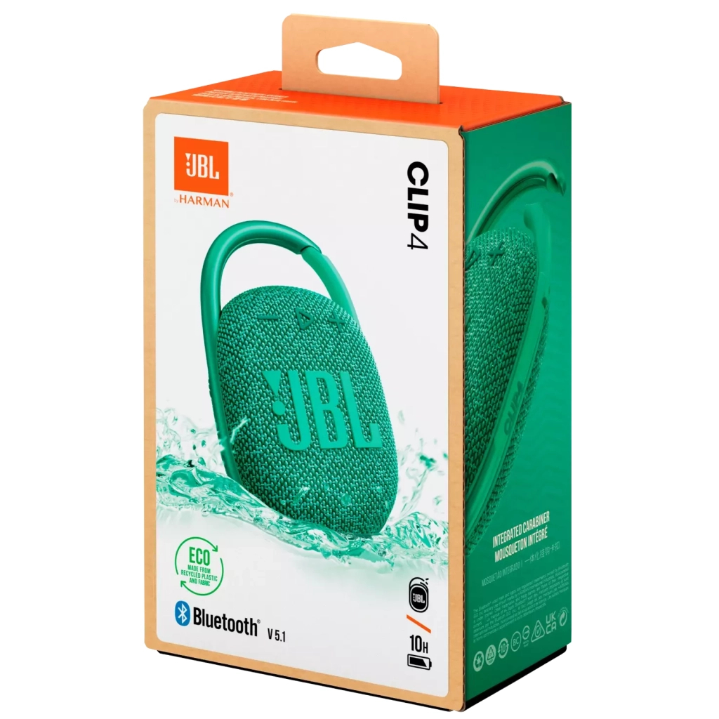Акустическая система JBL Clip 4 Eco Green (JBLCLIP4ECOGRN) - 8