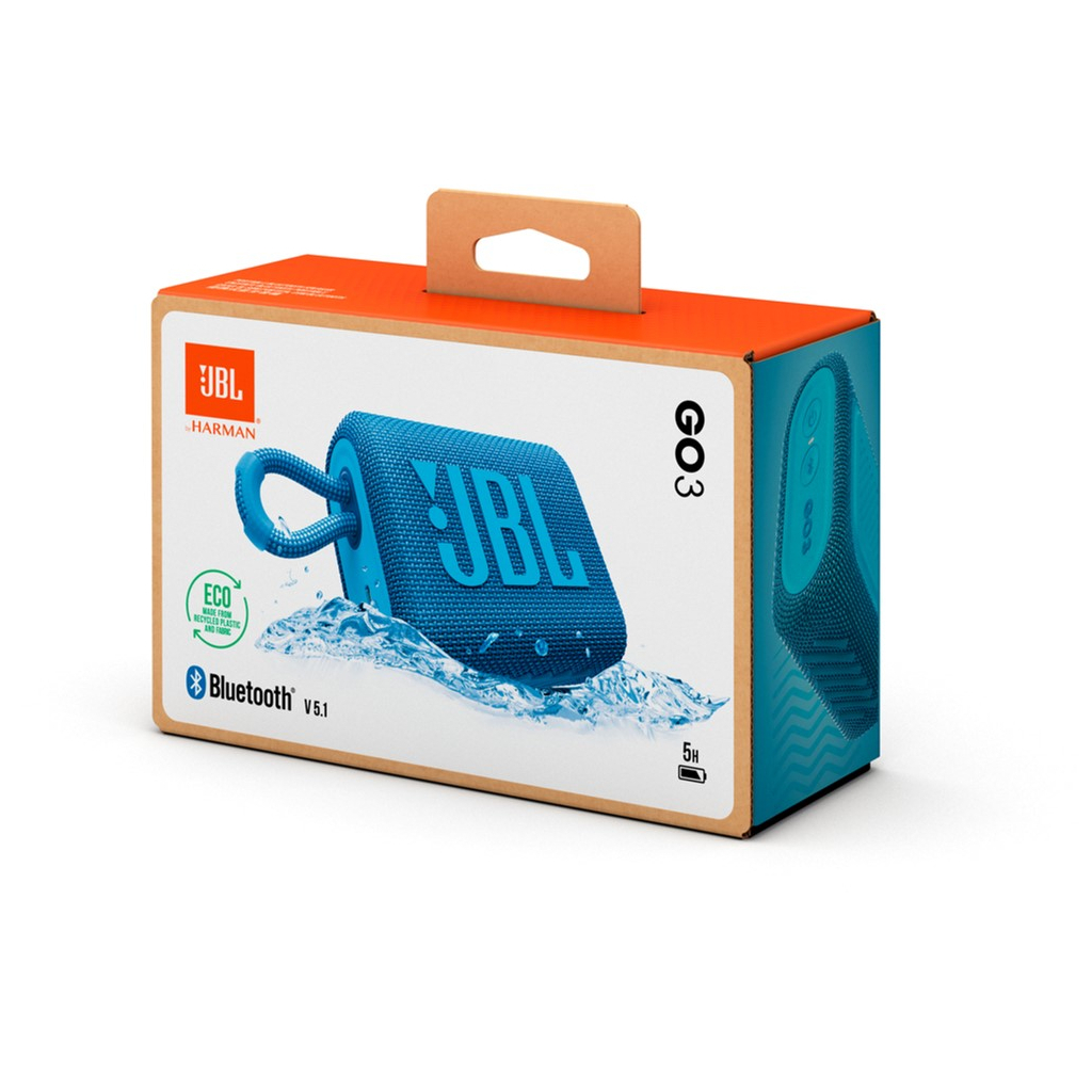 Акустическая система JBL Go 3 Eco Blue (JBLGO3ECOBLU) - 5