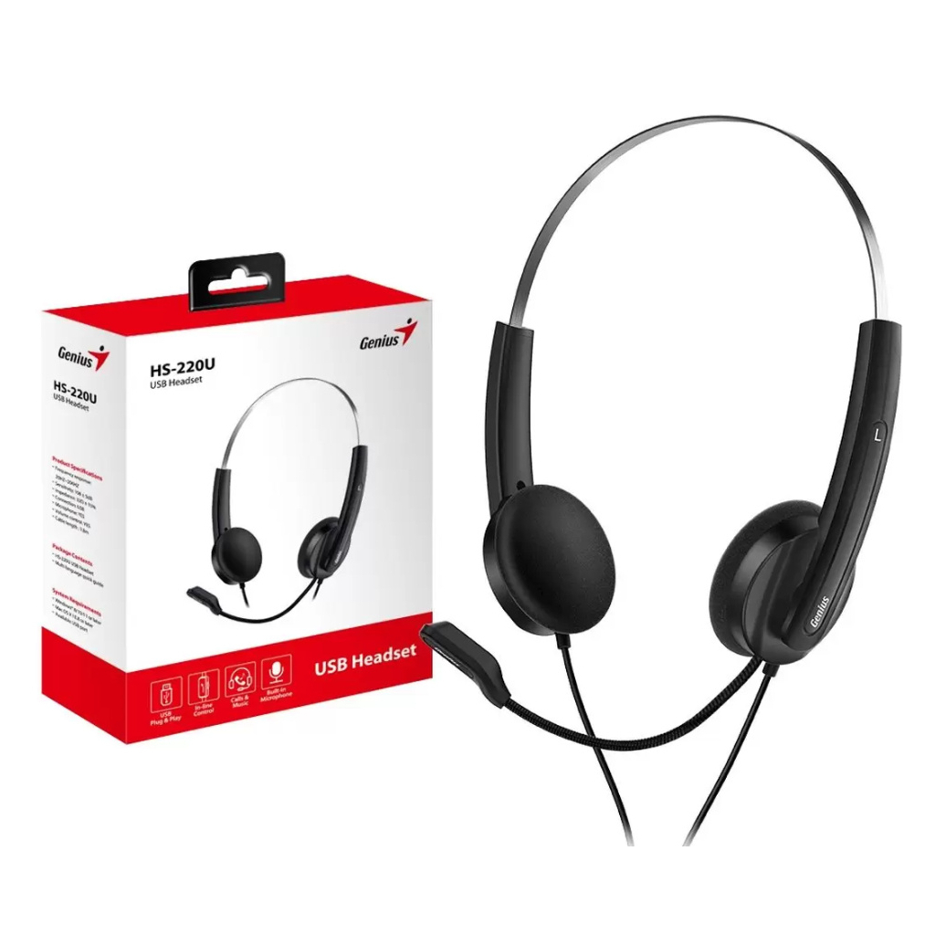 Наушники Genius HS-220U USB Black (31710020400) - 2