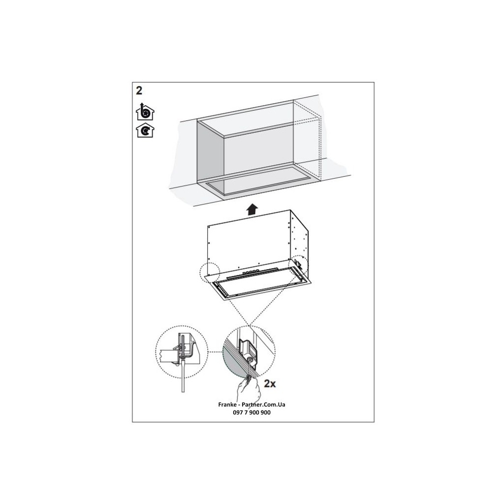 Вытяжка кухонная Franke Box Flush EVO FBFE BK MATT A70 (305.0665.365) - 3 Вытяжка кухонная Franke Box Flush EVO FBFE BK MATT A70 (305.0665.365) - 3