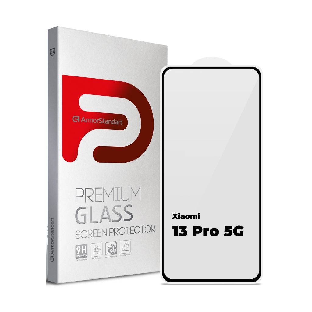 Стекло защитное Armorstandart Full Glue Curved Xiaomi 13 Pro 5G Black (ARM66959)