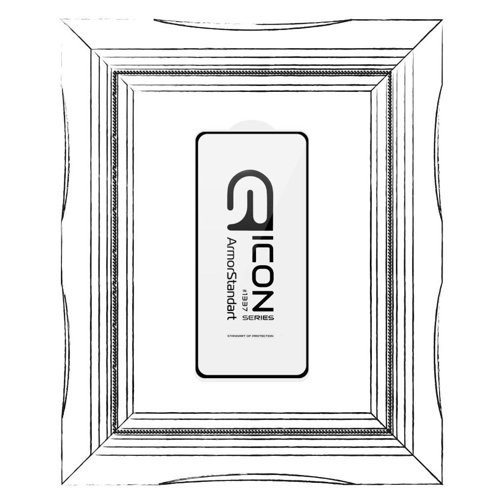 Стекло защитное Armorstandart Icon Motorola G72 Black (ARM63919) - 2