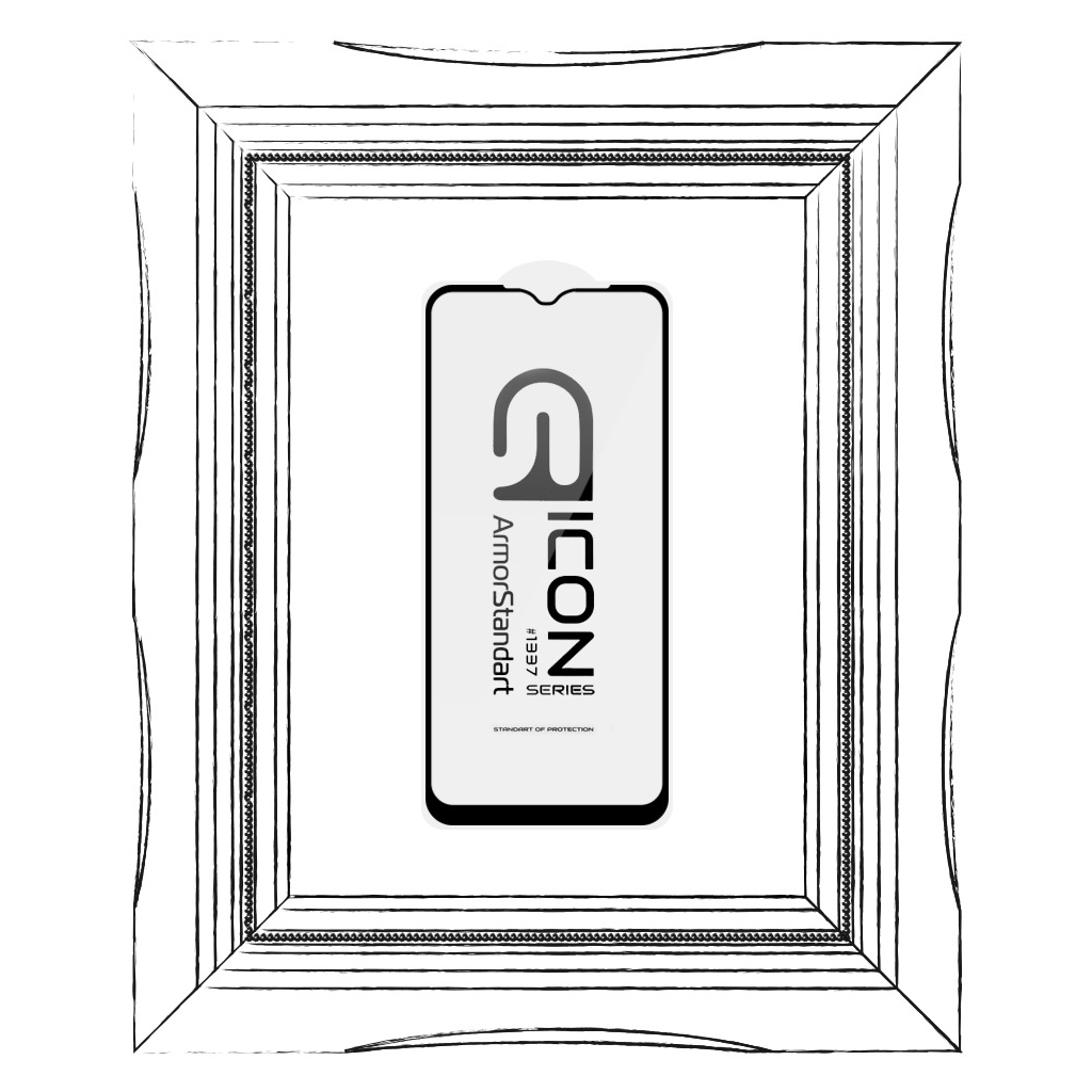Стекло защитное Armorstandart Icon Xiaomi Redmi A2 Black (ARM66572) - 2