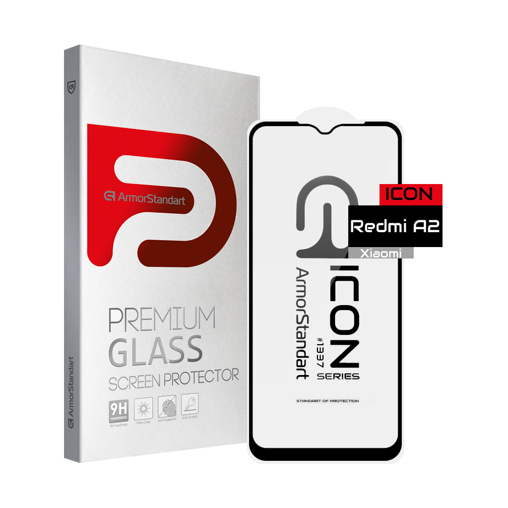 Стекло защитное Armorstandart Icon Xiaomi Redmi A2 Black (ARM66572)