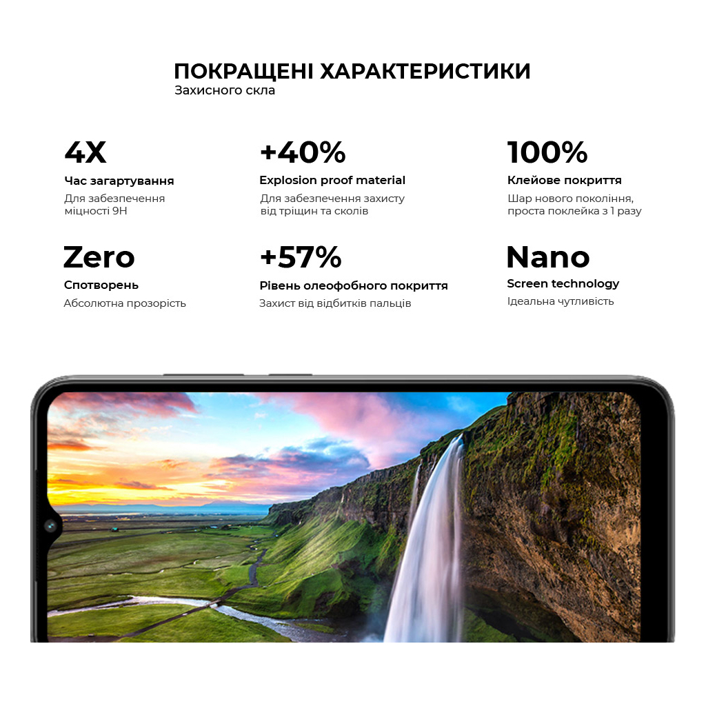 Стекло защитное Armorstandart Pro Xiaomi Redmi A2 Black (ARM66569) - 2