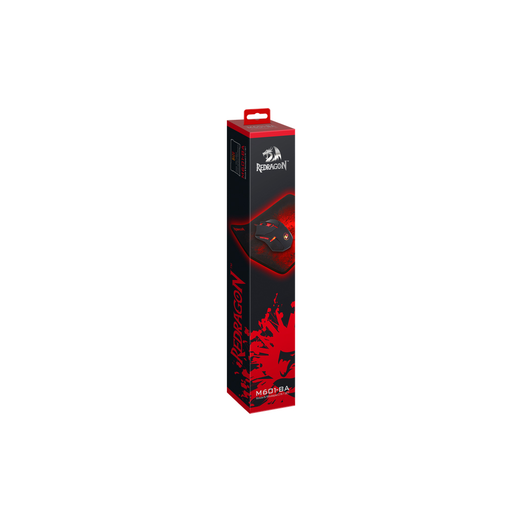 Мышка Redragon M601BA USB Black-Red + Килимок (78226) - 6