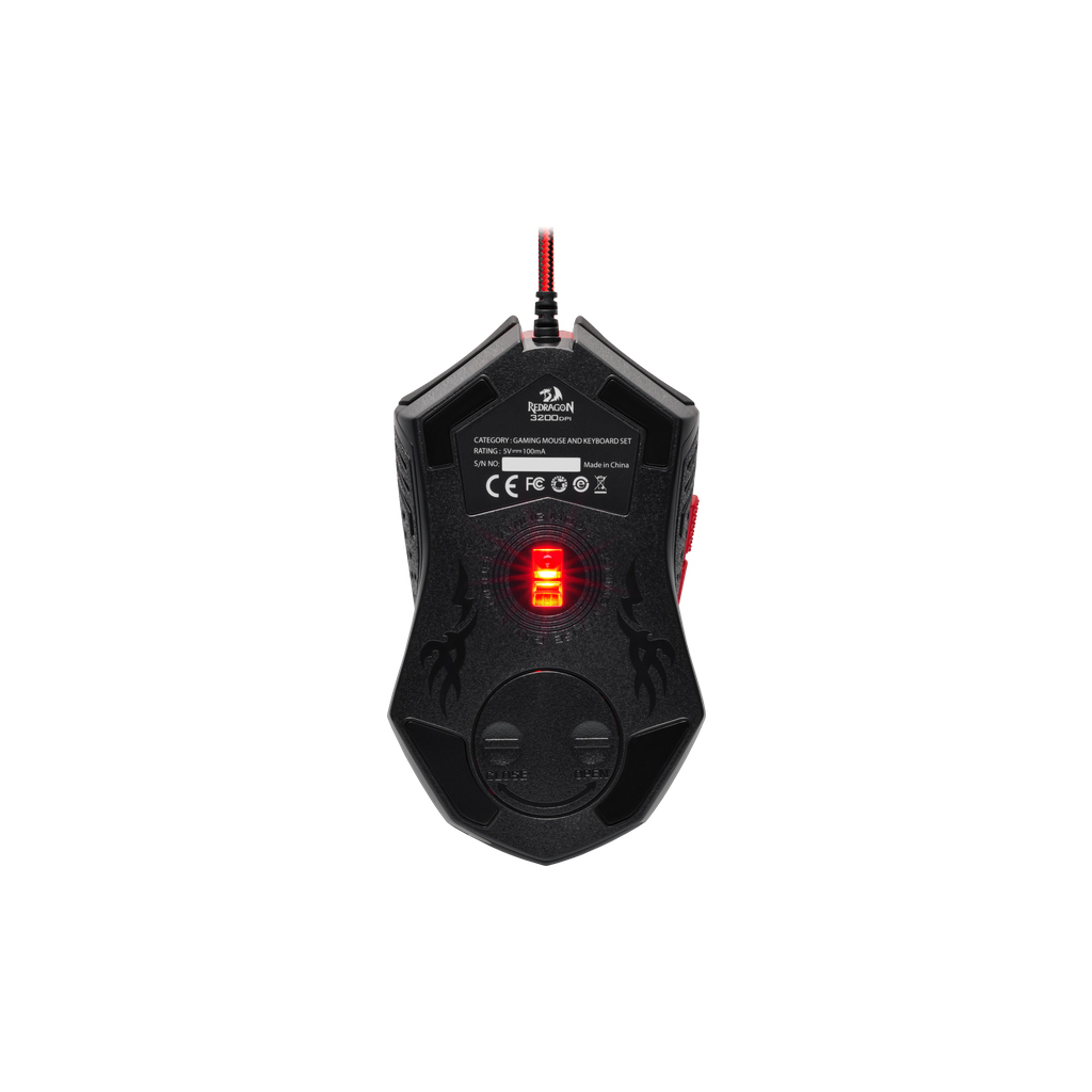 Мышка Redragon M601BA USB Black-Red + Килимок (78226) - 7