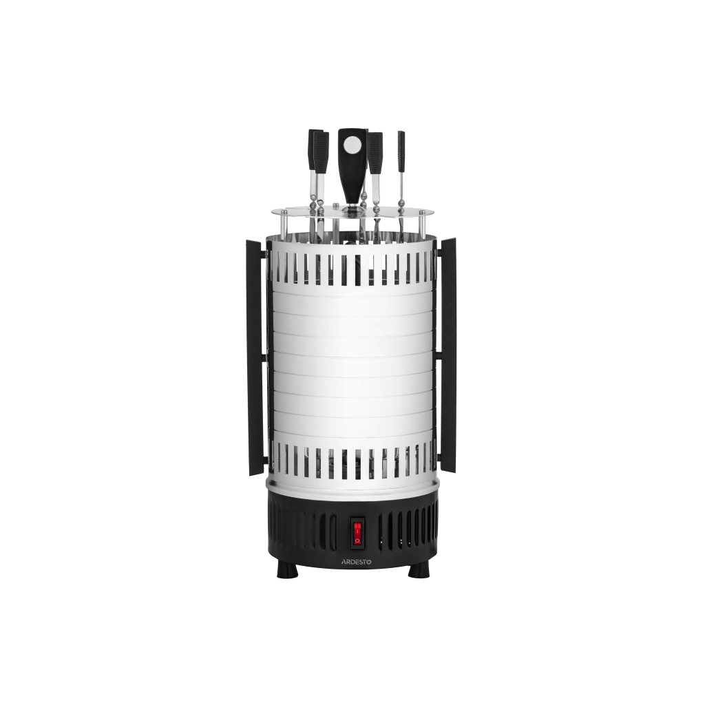 Электрошашлычница Ardesto VEG-HY1000, 900 Вт, 5 шампурів, обертання 360, U-подібні нагрівач (VEG-HY1000) - 2