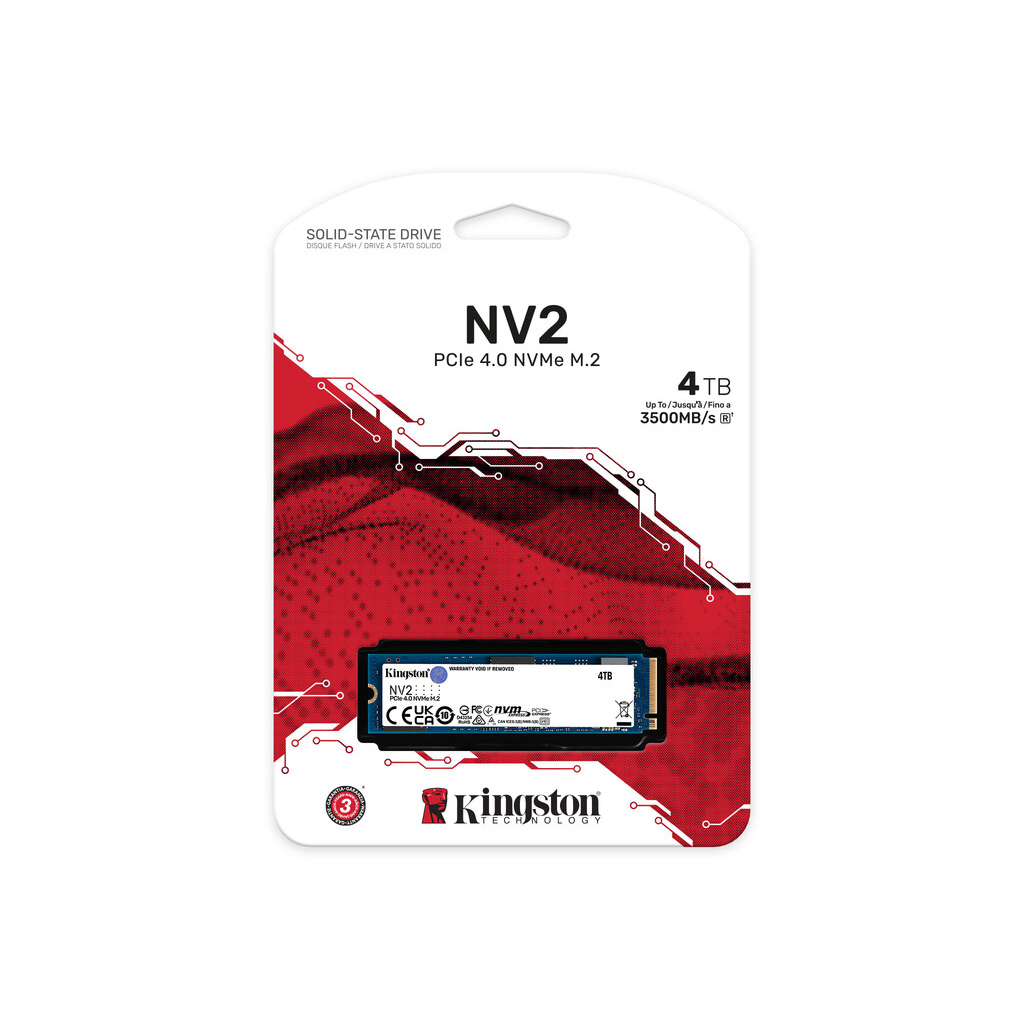 Накопитель SSD M.2 2280 4TB Kingston (SNV2S/4000G) - 3