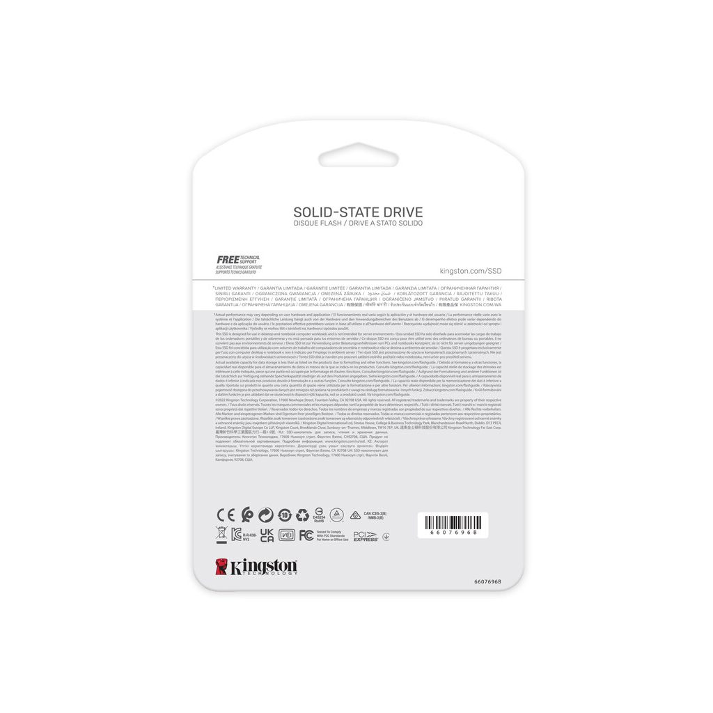 Накопитель SSD M.2 2280 4TB Kingston (SNV2S/4000G) - 4