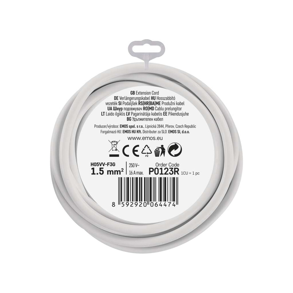 Сетевой удлинитель EMOS P0123R - 3 Сетевой удлинитель EMOS P0123R - 3