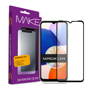 Стекло защитное MAKE Samsung A14 Full Cover Full Glue (MGF-SA14) Стекло защитное MAKE Samsung A14 Full Cover Full Glue (MGF-SA14)