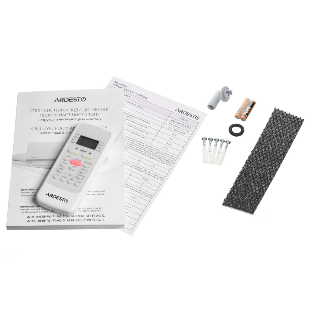 Кондиционер Ardesto ACM-24ERP-R32-WI-FI-AG-S, 70 м2, ERP інвертор, A++/A+, до -20С, Wi-Fi, R32 (ACM-24ERP-R32-WI-FI-AG-S) - 5