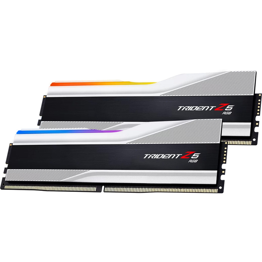 Модуль памяти для компьютера DDR5 64GB (2x32GB) 6000 Trident Z5 RGB Silver G.Skill (F5-6000J3238G32GX2-TZ5RS) - 2
