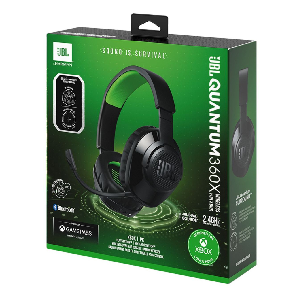 Наушники JBL Quantum 360X Wireless for Xbox Black (JBLQ360XWLBLKGRN) - 8