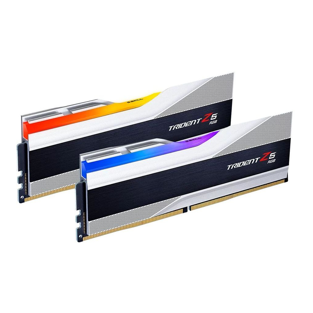 Модуль памяти для компьютера DDR5 32GB (2x16GB) 6800 Trident Z5 RGB Silver G.Skill (F5-6800J3445G16GX2-TZ5RS) - 1