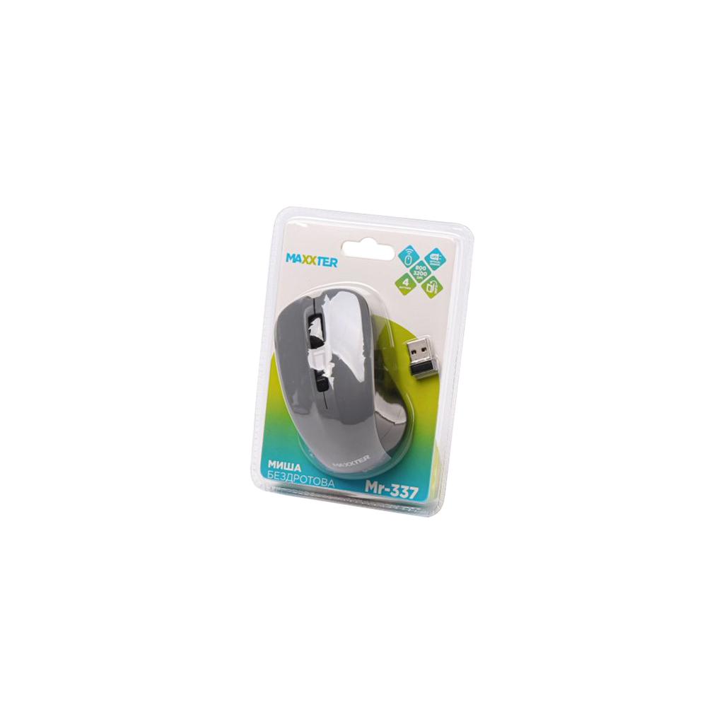 Мышка Maxxter Mr-337-Gr Wireless Gray (Mr-337-Gr) - 3