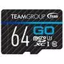 Карта памяти Team 64GB microSD Class 10 UHS-I/U3 Go (TGUSDX64GU303) - 1