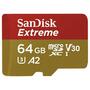 Карта памяти SanDisk 64GB microSD class 10 UHS-I U3 A2 EXTREME (SDSQXA2-064G-GN6AA) - 1