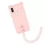 Чехол для моб. телефона Baseus iPhone XS Max Bear Silicone, Pink (WIAPIPH65-BE04) - 3