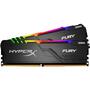 Модуль памяти для компьютера DDR4 16GB (2x8GB) 3200 MHz HyperX FURY RGB Kingston Fury (ex.HyperX) (HX432C16FB3AK2/16) - 1