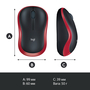 Мышка Logitech M185 red (910-002240) - 8