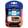 USB флеш накопитель Verbatim 16GB STORE'NGO MINI NEON ORANGE USB 2.0 (49394) - 1