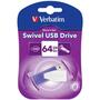 USB флеш накопитель Verbatim 64GB STORE'N'GO SWIVE VIOLET USB 2.0 (49816) - 5