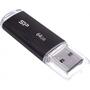 USB флеш накопитель Silicon Power 64GB Ultima U02 Black USB 2.0 (SP064GBUF2U02V1K) - 2