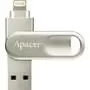 USB флеш накопитель Apacer 32GB AH790 Silver USB 3.1/Lightning (AP32GAH790S-1) - 1
