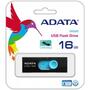 USB флеш накопитель ADATA 16GB UV220 Black/Blue USB 2.0 (AUV220-16G-RBKBL) - 2