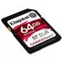 Карта памяти Kingston 64GB SDXC class 10 UHS-1 U3 (SDR/64GB) - 1