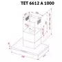 Вытяжка кухонная Perfelli TET 6612 A 1000 W LED - 9