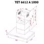 Вытяжка кухонная Perfelli TET 6612 A 1000 BL LED - 9