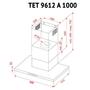 Вытяжка кухонная Perfelli TET 9612 A 1000 W LED - 8