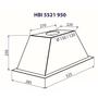 Вытяжка кухонная Minola HBI 5521 BL 950 - 2