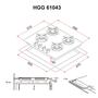 Варочная поверхность Perfelli HGG 61043 BL - 6
