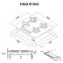 Варочная поверхность Perfelli HGG 61043 WH - 6