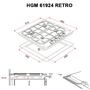 Варочная поверхность Perfelli HGM 61924 IV RETRO - 9
