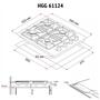 Варочная поверхность Perfelli HGG 61124 WH - 5