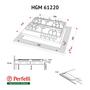 Варочная поверхность Perfelli HGM 61220 WH - 9