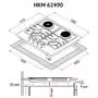 Варочная поверхность Perfelli HKM 62490 BL - 7