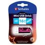 USB флеш накопитель Verbatim 16GB STORE'NGO MINI NEON PINK USB 2.0 (49396) - 1