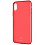Чехол для моб. телефона Baseus Simple Series Pluggy для iPhone X, Transparent Red (ARAPIPHX-A09) - 1