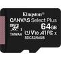 Карта памяти Kingston 64GB micSDXC class 10 A1 Canvas Select Plus (SDCS2/64GB) - 1