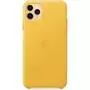 Чехол для моб. телефона Apple iPhone 11 Pro Max Leather Case - Meyer Lemon (MX0A2ZM/A) - 3
